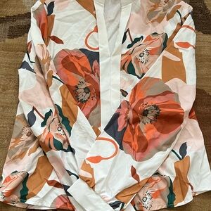 Floral Blouse with Bold Print